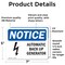 Signmission Automatic Back Up Generator Sign With Symbol, 7 in W x Rectangle, Vinyl Decal OS-2PACK-NS-D-57-L-10261 - alternate 4